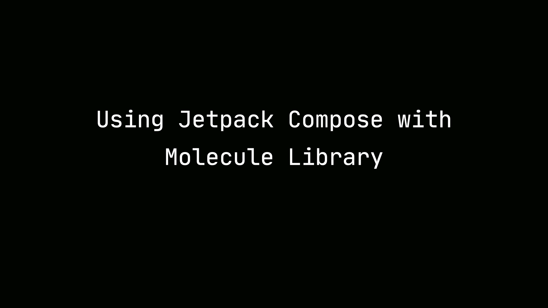 Using Jetpack Compose with Square's Molecule Library